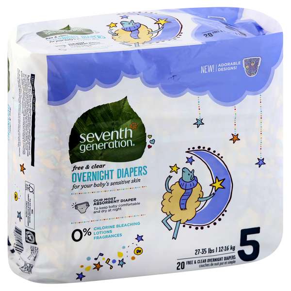 Seventh Generation Baby Overnight Diapers - Free & Clear