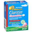 Claritin Children's Allergies Non-Drowsy, Chewable Tablets, BubbleGum Flavored, Ages 2+ Years