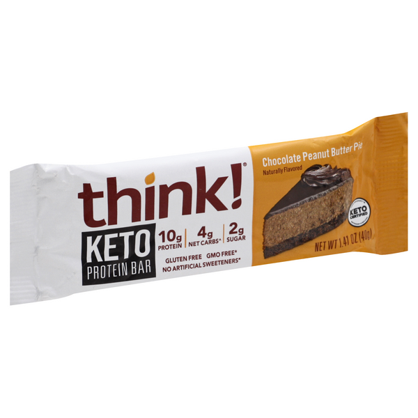 Think Keto Chocolate Peanut Butter Pie Protein Bar HyVee Aisles
