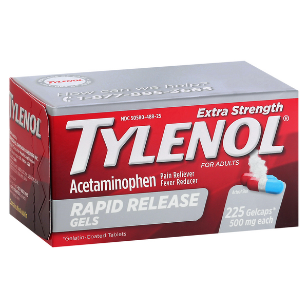 tylenol liquid gel for toothache