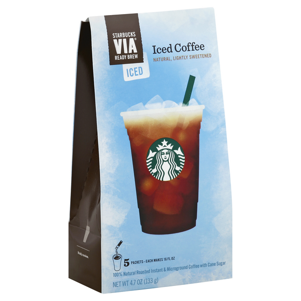 Starbucks Sweetened Iced Coffee Via Instant 10 Packets Venti Clear