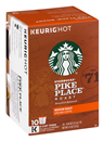 Starbucks Pike Place Medium Roast Coffee K-Cups 10-0.44 oz ea