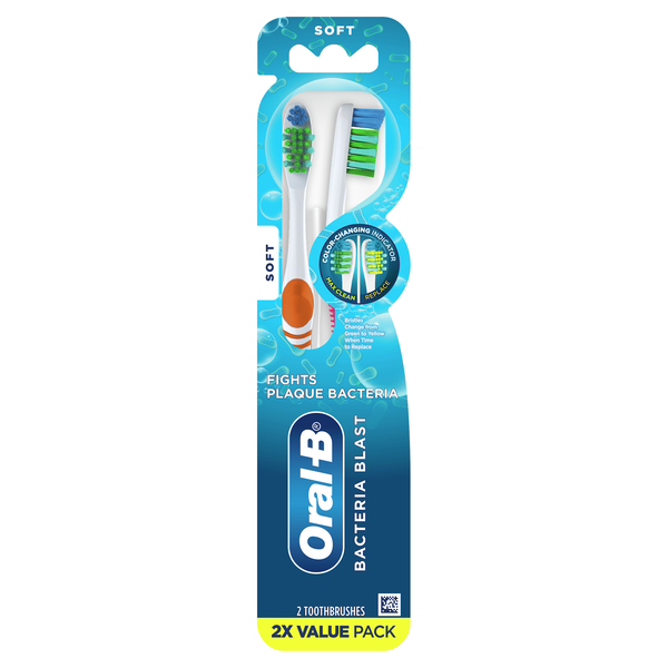 Oral-B Bacteria Blast Soft Toothbrushes | Hy-Vee Aisles Online