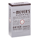 Mrs. Meyer's Clean Day Dryer Sheets, Lavender