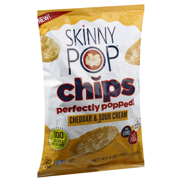 SkinnyPop Chips Cheddar & Sour Cream Flavor | Hy-Vee Aisles Online ...