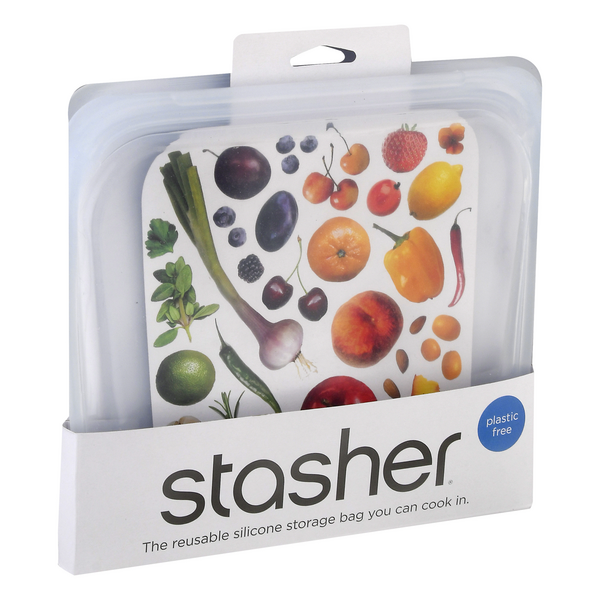 Reusable Silicone Storage and Cooking Bags, Clear