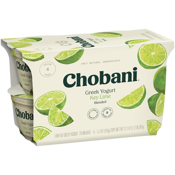 Chobani Key Lime Blended Low-Fat Greek Yogurt 4Pk | Hy-Vee Aisles ...