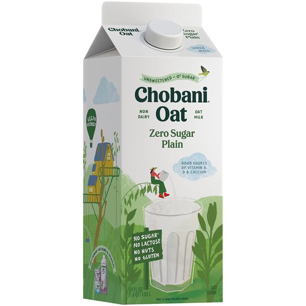 Chobani Plain Zero Sugar Oat Milk, Unsweetened | Hy-Vee Aisles Online ...