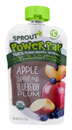 Sprout Toddler Power Pak Apple With Superblend Blueberry Plum