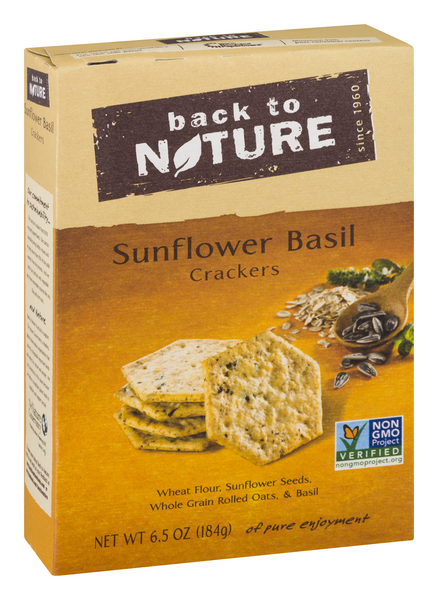 Back to Nature Sunflower Basil Crackers Hy Vee Aisles Online