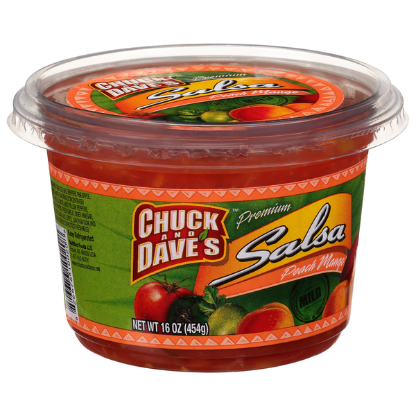 salsa様 Chuck And Dave's Premium Salsa, Peach Mango, Mild | Hy-Vee
