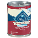 Blue Buffalo Natural Food For Dogs, Beef & Vegetable Dinner,Homestyle Recipe, Senior 7+
