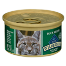 Blue Buffalo Wilderness High Protein Grain Free, Natural Adult Pate Wet Cat Food, Duck