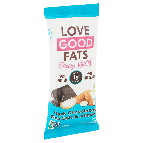Love Good Fats Nut Bar, Dark Chocolatey, Sea Salt & Almond | Hy-Vee ...