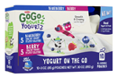 GoGo Squeez Yogurtz, On the Go, Low Fat, Blueberry, Berry 10-3 oz