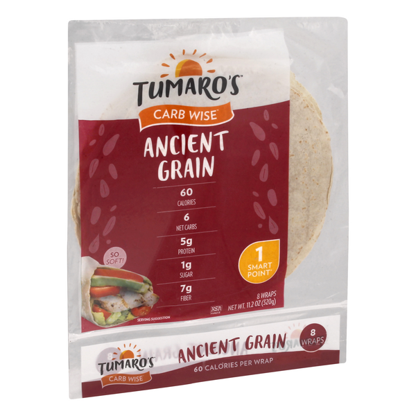 Tumaros Wraps LowInCarb Ancient Grain 8CT HyVee Aisles Online