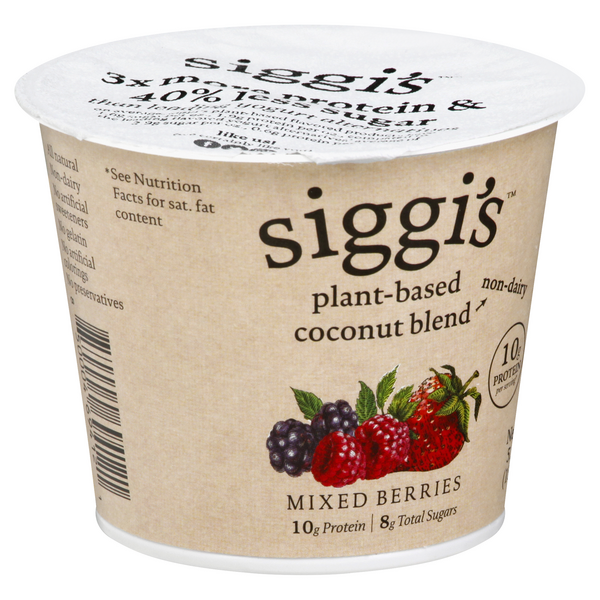 Siggis Mixed Berries Yogurt Non Dairy Plant Based Coconut Blend Hy Vee Aisles Online Grocery 6648