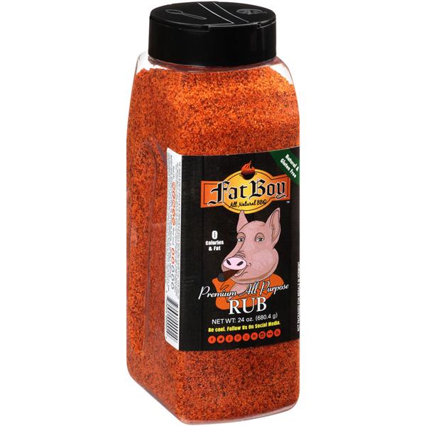 Salt Free Gluten Free Natural BBQ Rub 4 oz - Fat Boy Natural BBQ