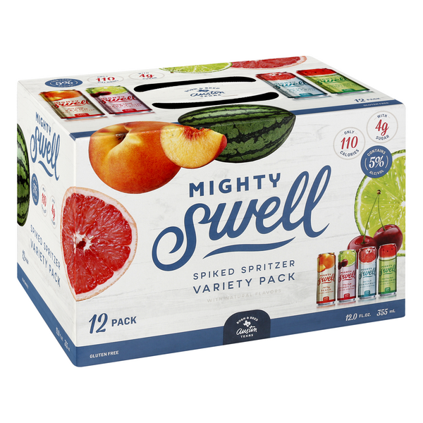 Mighty Swell Spiked Seltzer Variety Pack 12pk Hy Vee Aisles Online Grocery Shopping