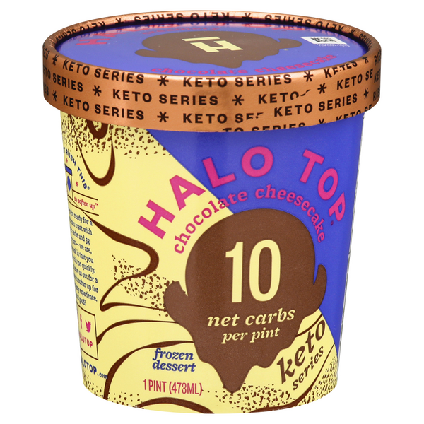 halo top keto chocolate cheesecake frozen dessert