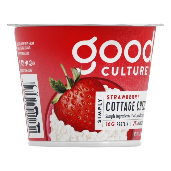 Good Culture Cottage Cheese Strawberry on the Bottom HyVee Aisles