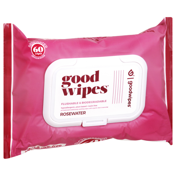 Goodwipes Wipes, Flushable & Biodegradable, Rosewater HyVee Aisles