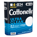 Cottonelle Toilet Paper, Mega, 1-Ply