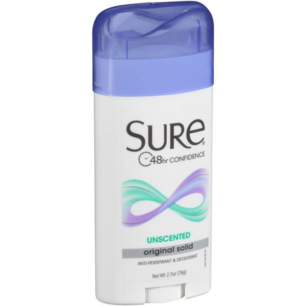 Sure Unscented Original Solid Anti-Perspirant &amp; Deodorant | Hy-Vee