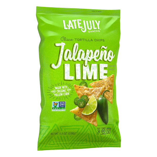 Late July Snacks Clasico Tortilla Chips Jalapeno Lime HyVee Aisles Online Grocery Shopping