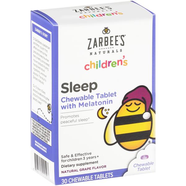 Zarbee's Naturals Children's Sleep With Melatonin Supplement Chewable