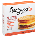 Real Good Foods Sausage Egg & Cheese Grain Free Breakfast Sandwich