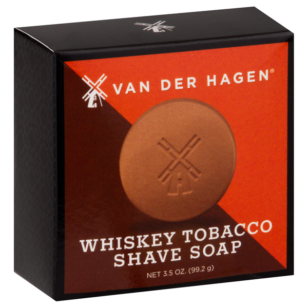 Van Der Hagen Whiskey Tobacco Shave Soap 3.5 oz
