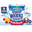 Capri Sun Roarin' Waters Tropical Punch Flavored with other natural flavor Water Beverage, 10 ct Box