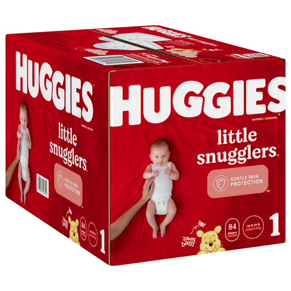 Huggies Little Snugglers Baby Diapers, Size 1 (8-14 lbs)