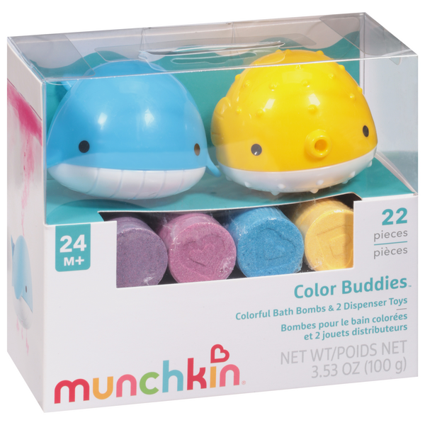 ちくてんHAPPY BATH DAY 新品✨2瓶‼️ Munchkin Color Buddies, Bath Bombs & Dispenser Toy Set 22 Piece