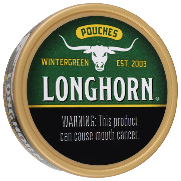 Longhorn Moist Snuff Pouches, Wintergreen, 15Ct