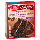 Betty Crocker Delights Super Moist Cake Mix, Triple Chocolate Fudge