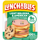 Lunchables Light Bologna & American Cheese Cracker Stackers Snack Kit with Chocolate Chip Cookies