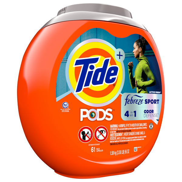 Tide Power Pods Sport with Febreze Freshness Odor Defense Liquid