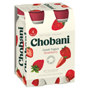 Chobani Greek Yogurt Drink, Lowfat, Strawberry, 4Pk
