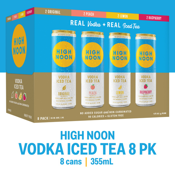 High Noon Vodka Hard Tea Variety Pack 8Pk | Hy-Vee Aisles Online