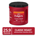 Folgers Coffee, Classic Roast Ground, Medium