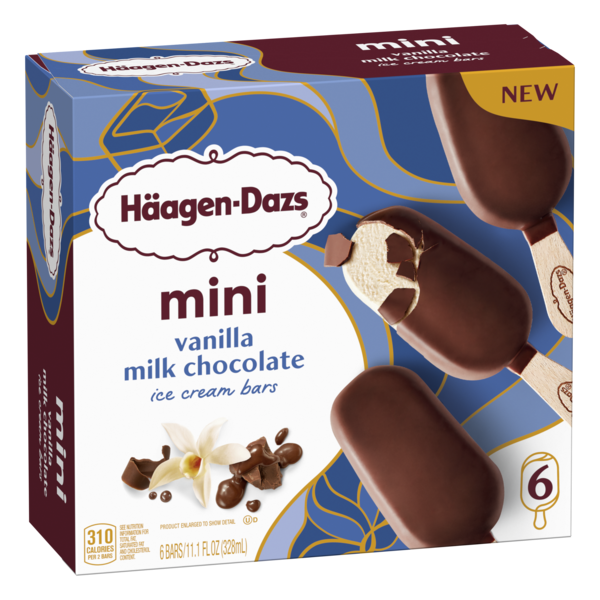 icecream88ページ Haagen-Dazs Mini Ice Cream Bars, Vanilla Milk Chocolate, 6Ct | Hy