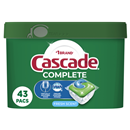Cascade Complete ActionPacs Dishwasher Detergent, Fresh Scent, 43Ct