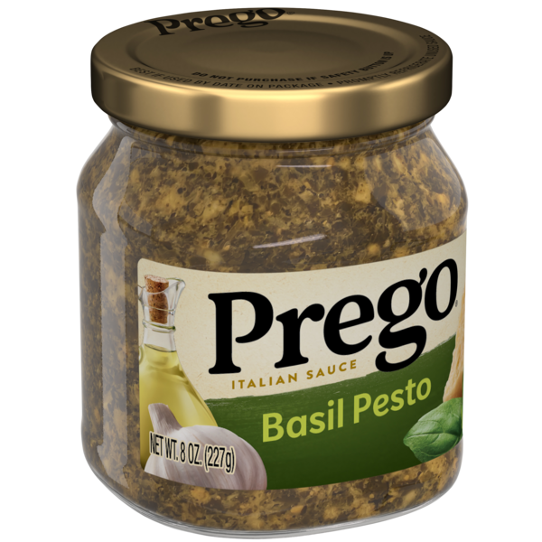 Prego pasta sauce basil pesto sauce, 8 oz