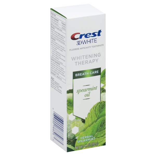 crest 3d white whitening therapy spearmint oil