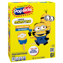 Popsicle Minions Frozen Confection Bars, Strawberry Banana/Blue Raspberry, 6Ct