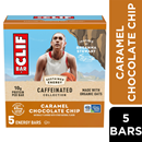 CLIF Bar Caffeinated Collection - Caramel Chocolate Chip Energy Bars, Made With Organic Oats, Non-Gmo - Plant Based Protein, 5-2.4 oz Bars