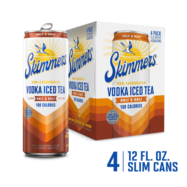Skimmers Half & Half Vodka Iced Tea, Non-Carbonated, 4Pk | Hy-Vee