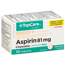 TopCare Low Dose Aspirin 81mg Chewable Orange Flavored Tablets